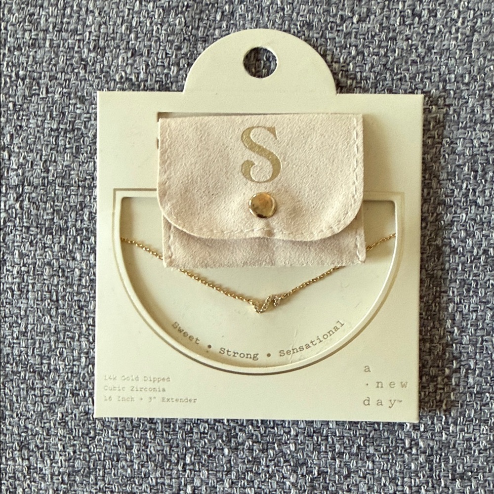 a new day Gold 'S' Necklace